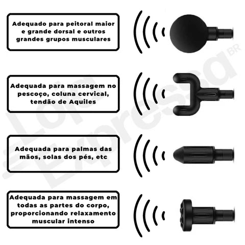 Mini Massageador Elétrico Profissional 4 em 1